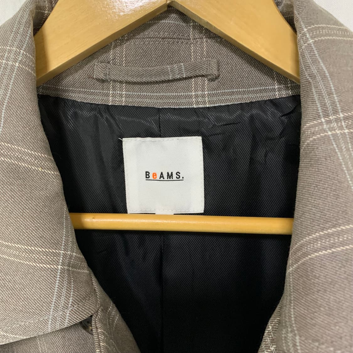 빔즈 JPN 빈티지 롱 체크 블레이저 트렌치 코트 L 남녀공용 상품이미지6