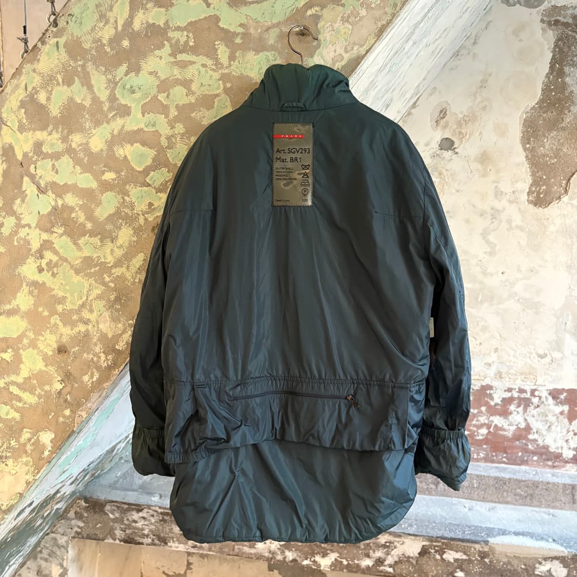 프라다 스포츠 청록색 나일론 패디드 자켓 상품이미지8
