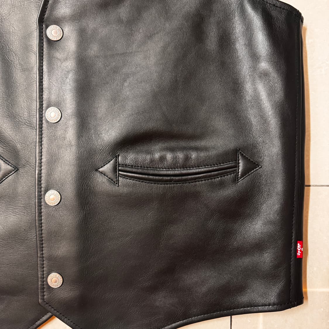 데님티어스 리바이스 레더 베스트 M 상품이미지5