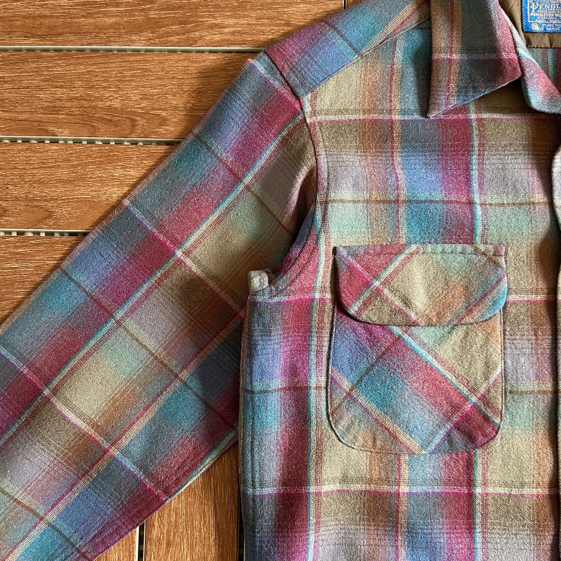 70’s Pendleton usa plaid board shirts 상품이미지3