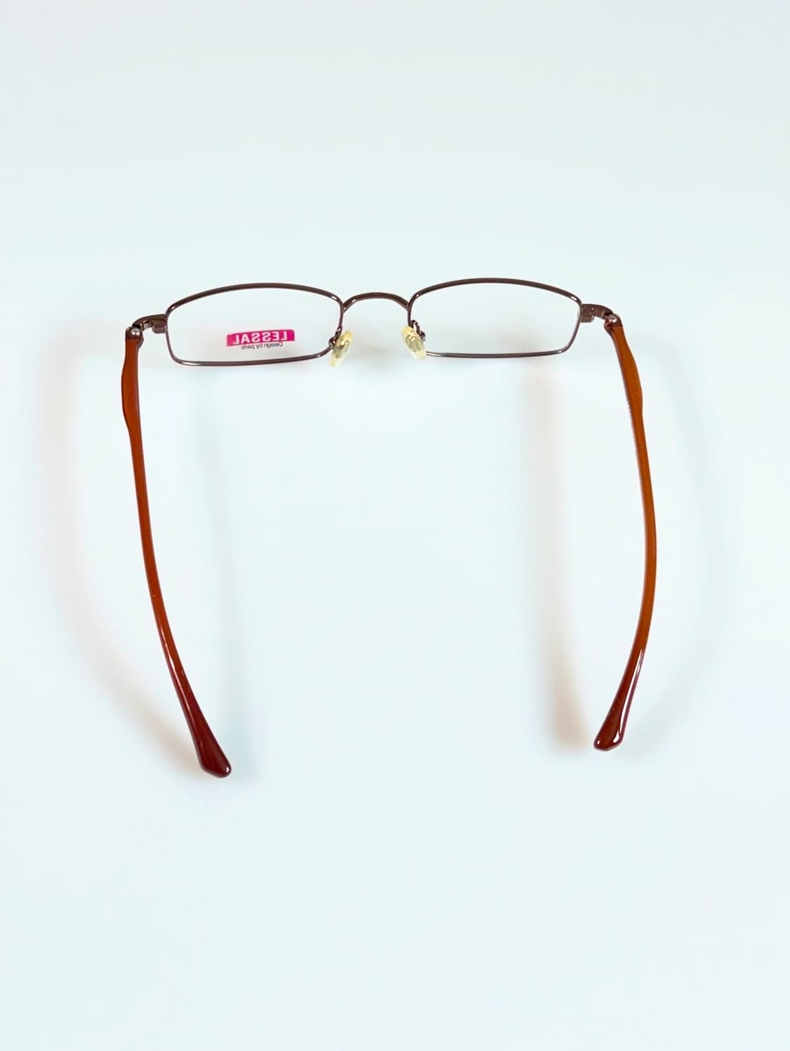 90s LESSAL 브론즈 슬림 스퀘어 데드스탁 빈티지 안경 상품이미지5