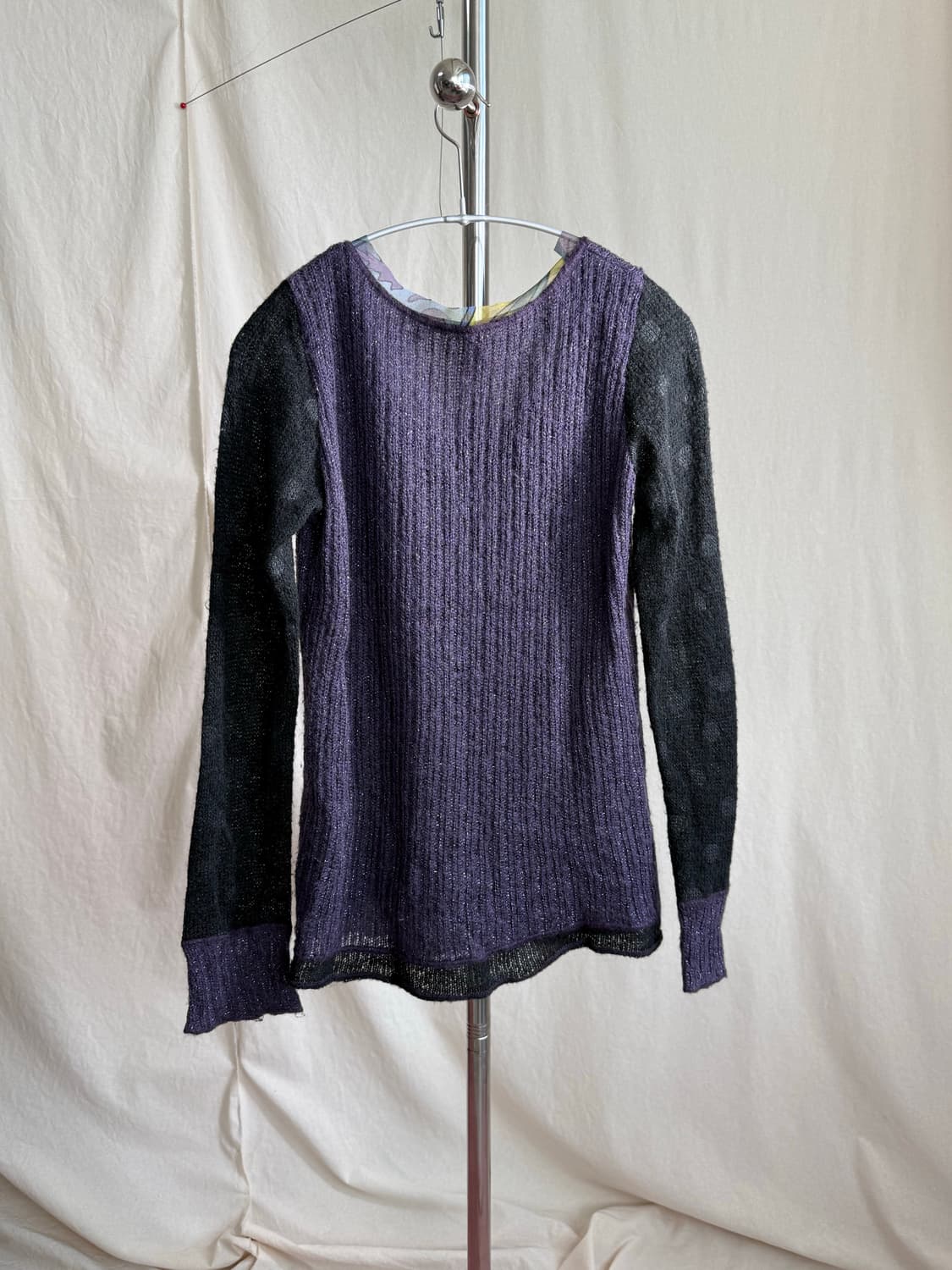 ROBERTO 패턴 매쉬 니트탑 상품이미지4