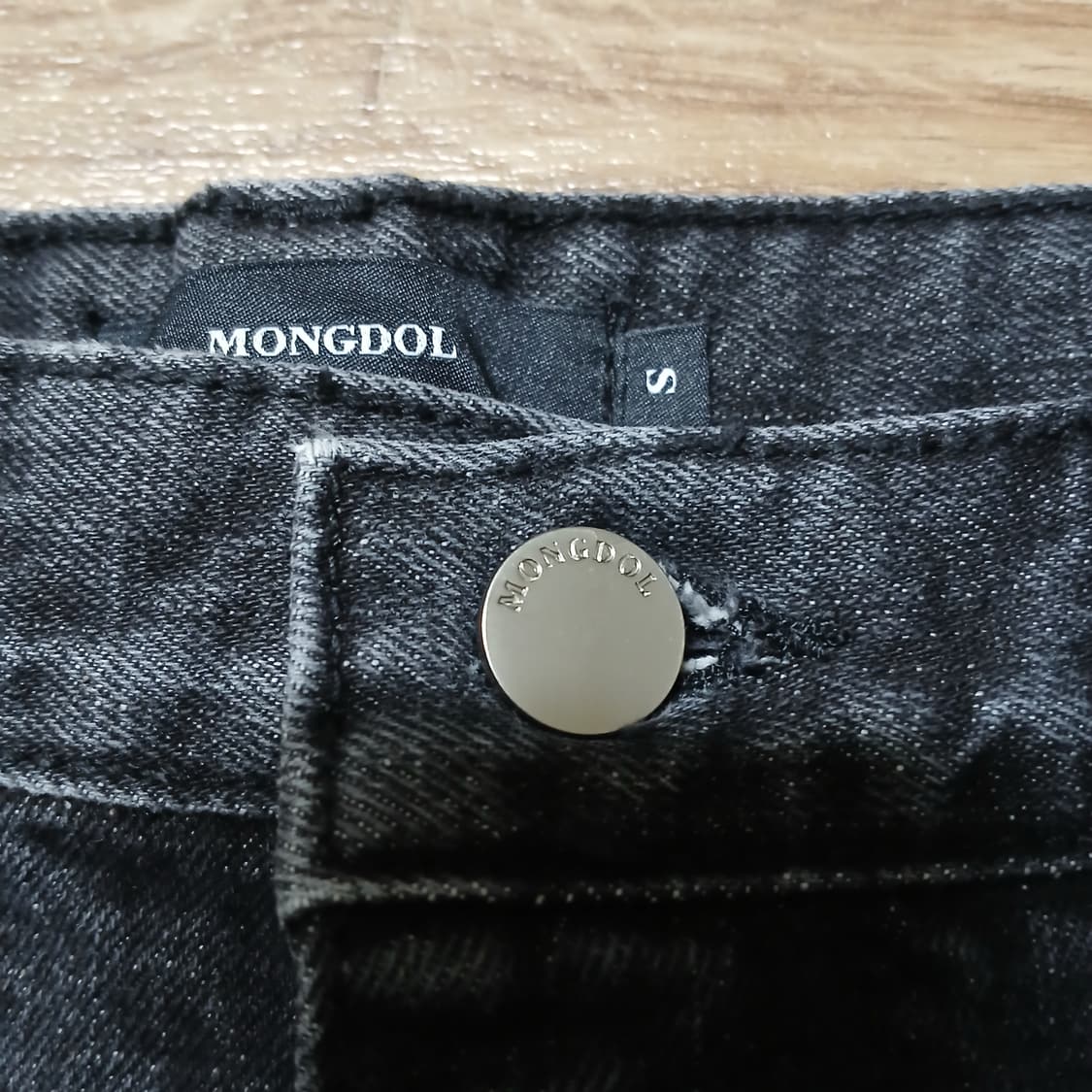 mongdol 몽돌 반바지 데님 흑청 쇼츠 상품이미지5