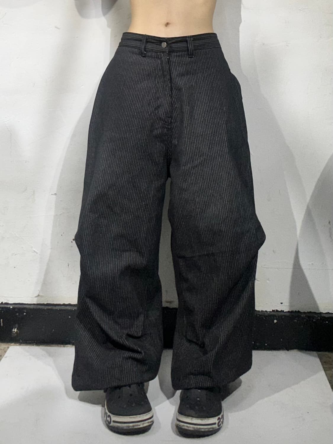 Vass 빈티지 흑청 와이드 히코리 와이드 힙합 데님 팬츠 M 상품이미지2