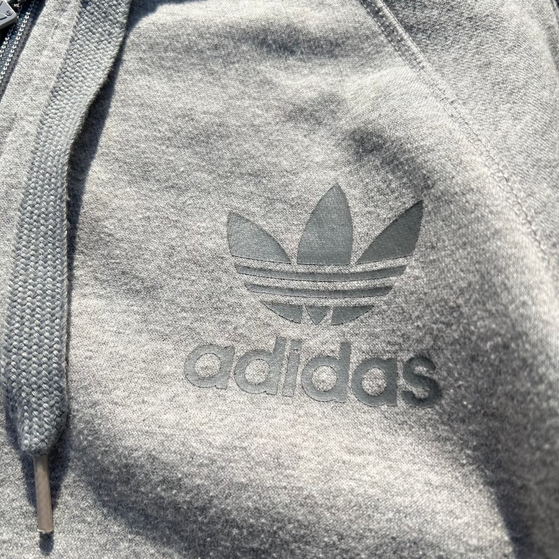 아디다스 그레이 파이어버드 로고 후드집업 상품이미지5