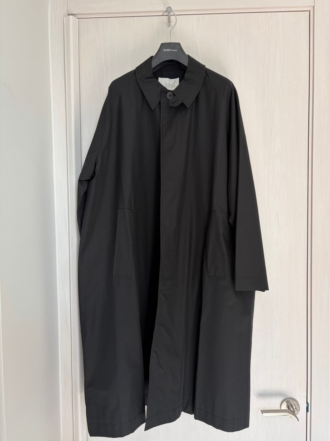 스튜디오니콜슨 벤투스 오버사이즈 코트 다크 네이비(블랙) 상품이미지3