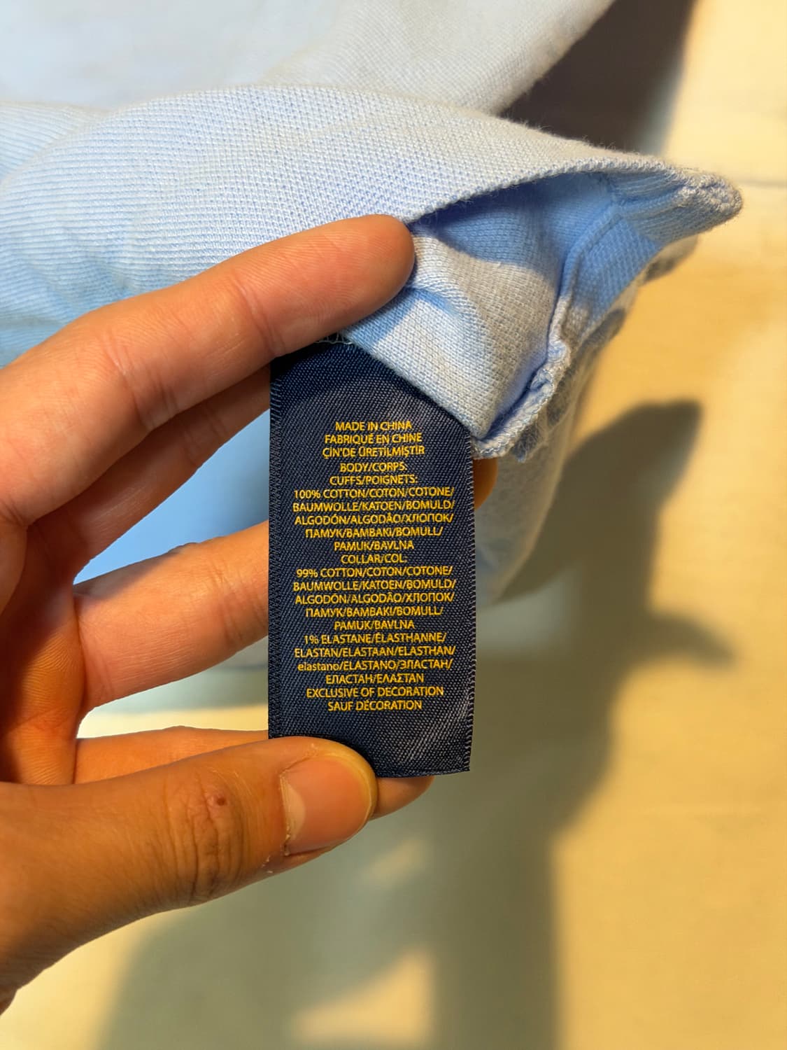 폴로 랄프로렌 빅포니 치프키프 금장 카라티 스카이블루 상품이미지3