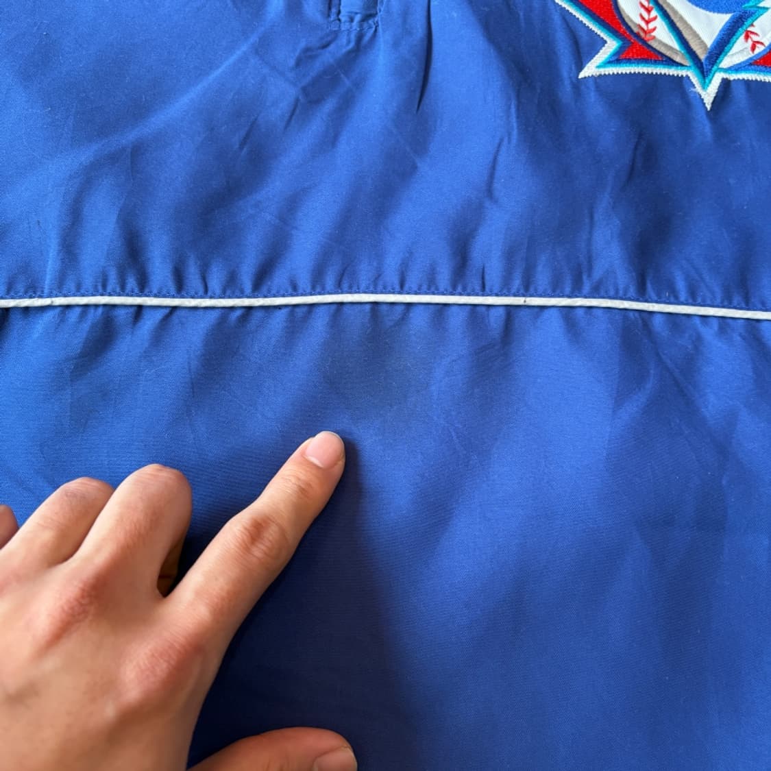 마제스틱 블루 나일론 웜업 상품이미지4