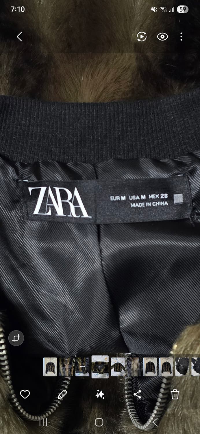 자라 퍼 자켓 M 상품이미지3