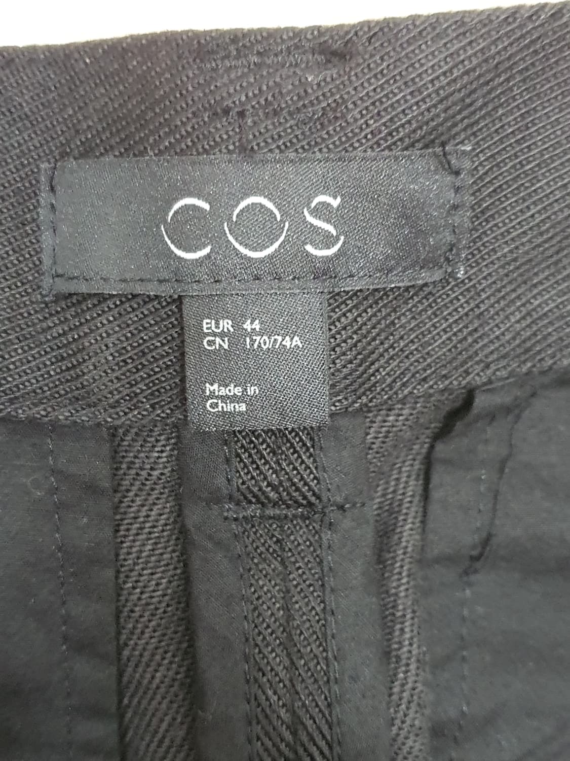 코스 cos 남성 테이퍼드 코튼 블랙 팬츠 사이즈 EUR 44 상품이미지8