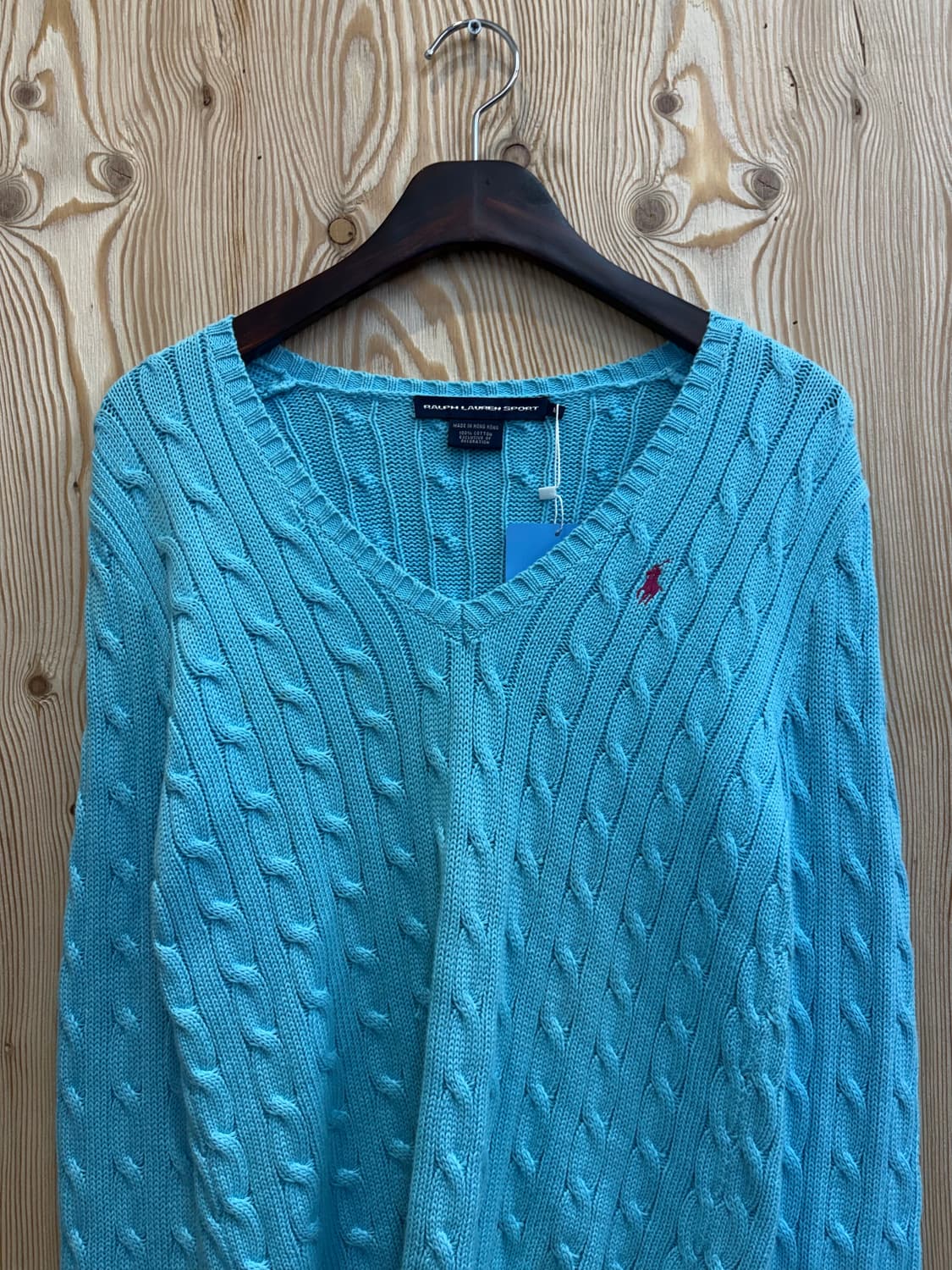 랄프로렌 스포츠 브이넥 케이블 니트 상품이미지2