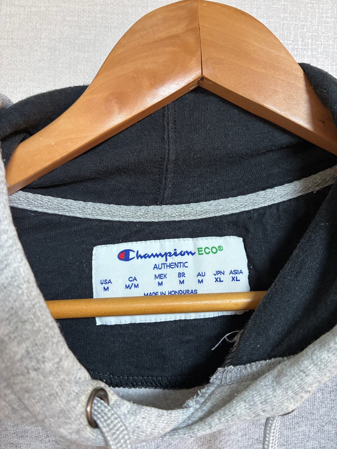 빈티지 챔피온 후드티 그레이 XL 상품이미지3