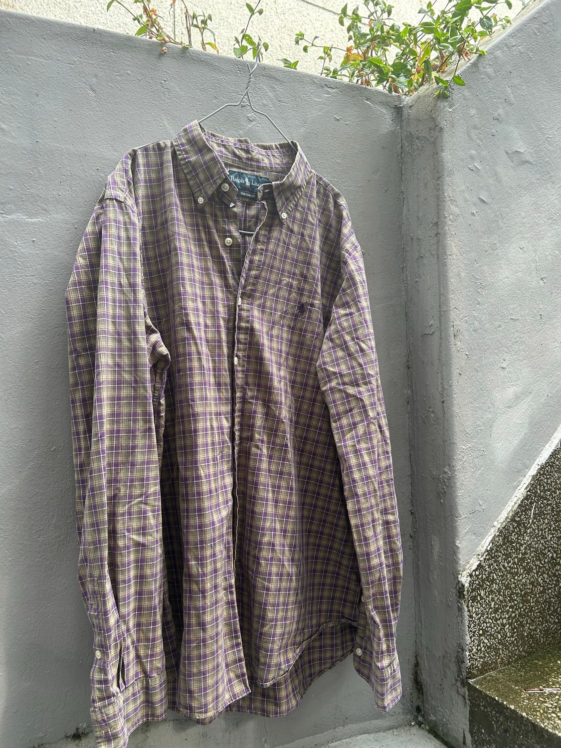 빈티지 00s 폴로 너드깔 긴팔 포니 체크셔츠 상품이미지2