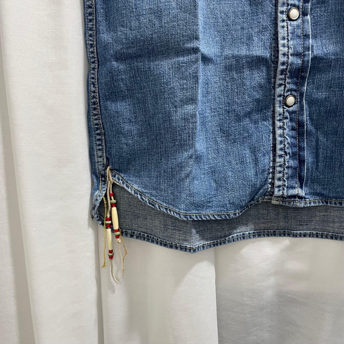 레미릴리프/ 데님 웨스턴 셔츠/ L 상품이미지5