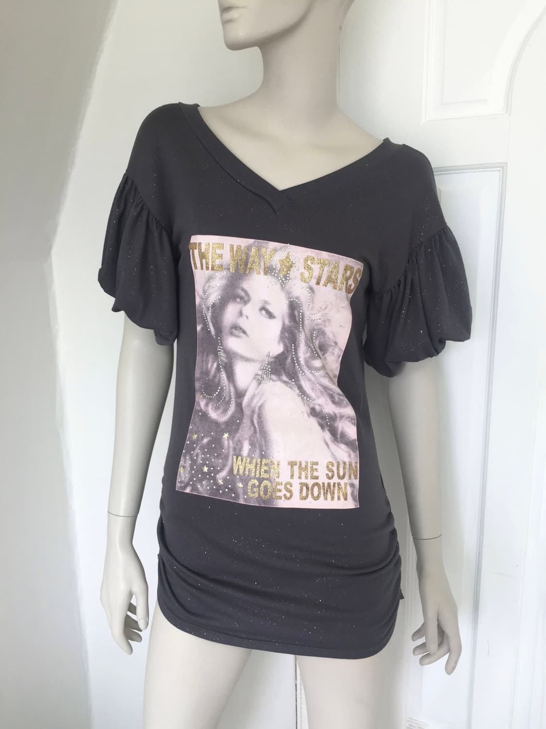 Oversized Woman Print Puff Tee 상품이미지2