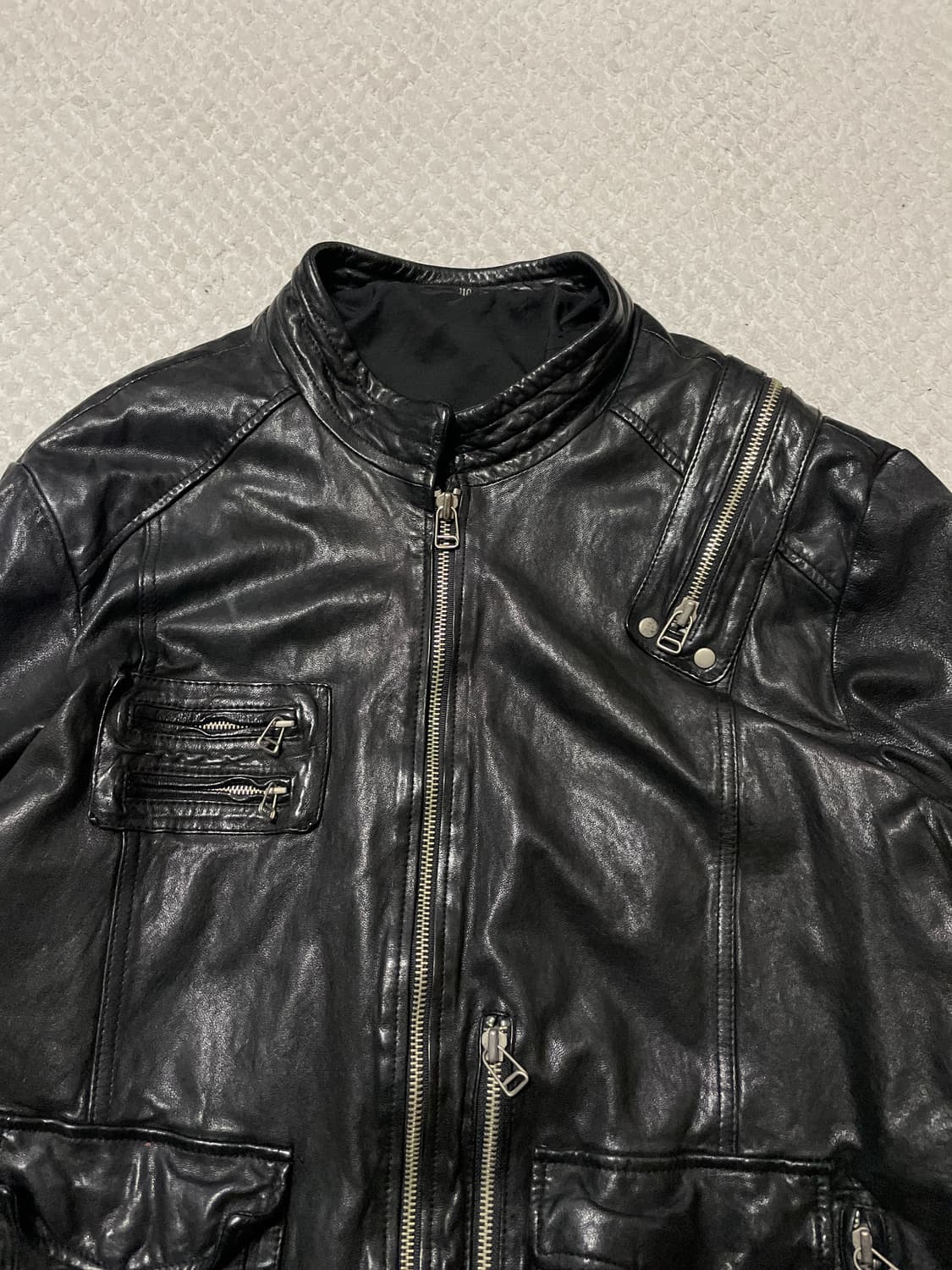 광희시장 웨스턴 무드 램스킨 양가죽 레더 자켓 상품이미지3