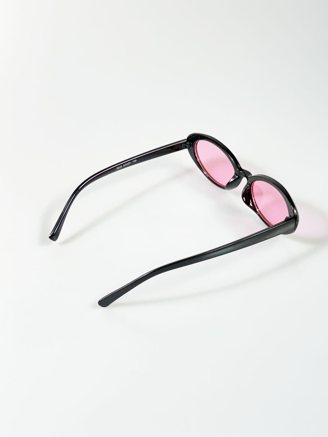 90s 블랙 캣아이 뿔테 프레임 빈티지 핑크 틴트 선글라스 상품이미지4