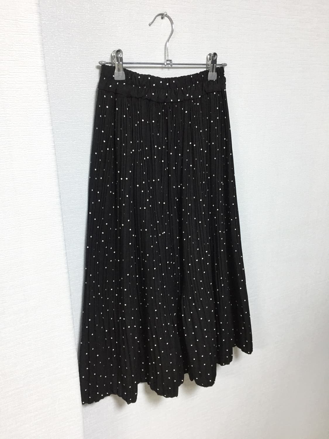 Japanese vintage dot pleats skirt 상품이미지4