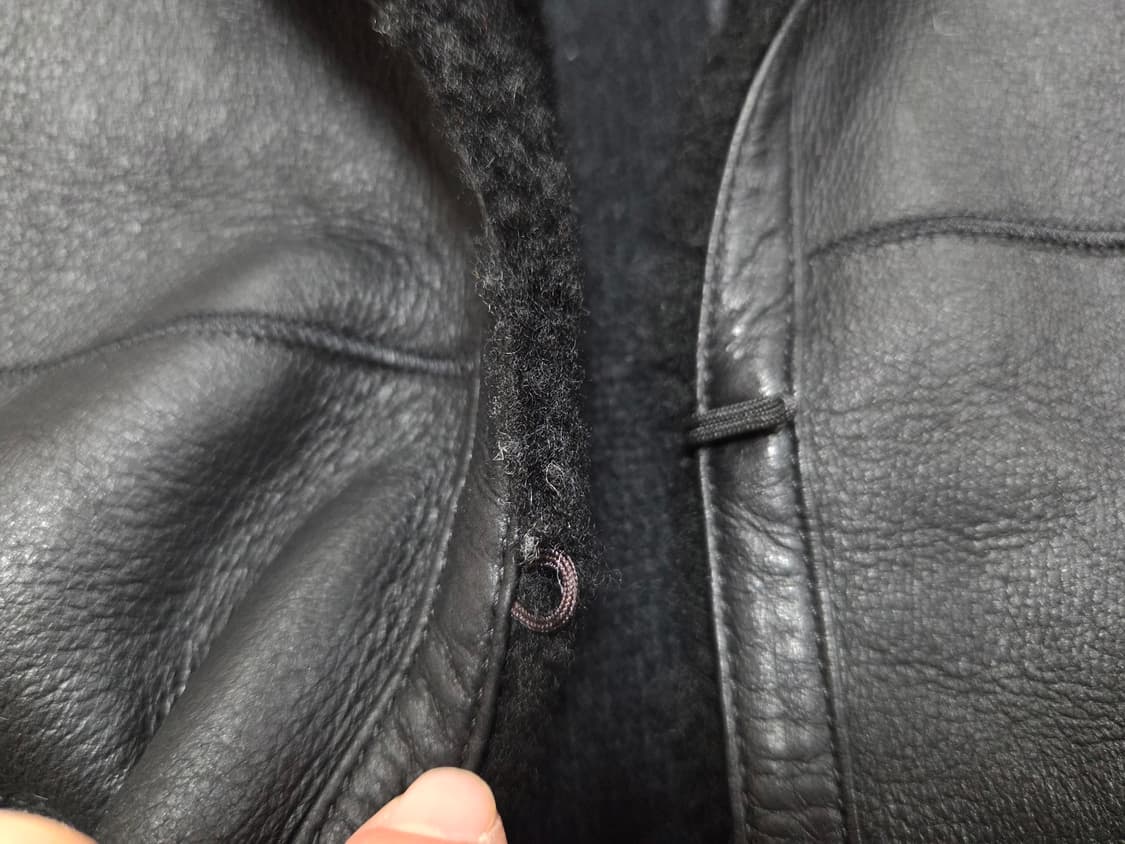 쏘울(SO.WOOL) 터키 무스탕 리버시블 후드 롱베스트 55-66  상품이미지6