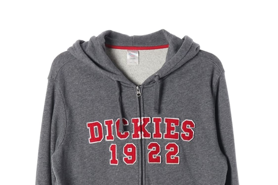 디키즈 1922 아플리케 자수 로고 후드 집업 차콜 L 상품이미지3