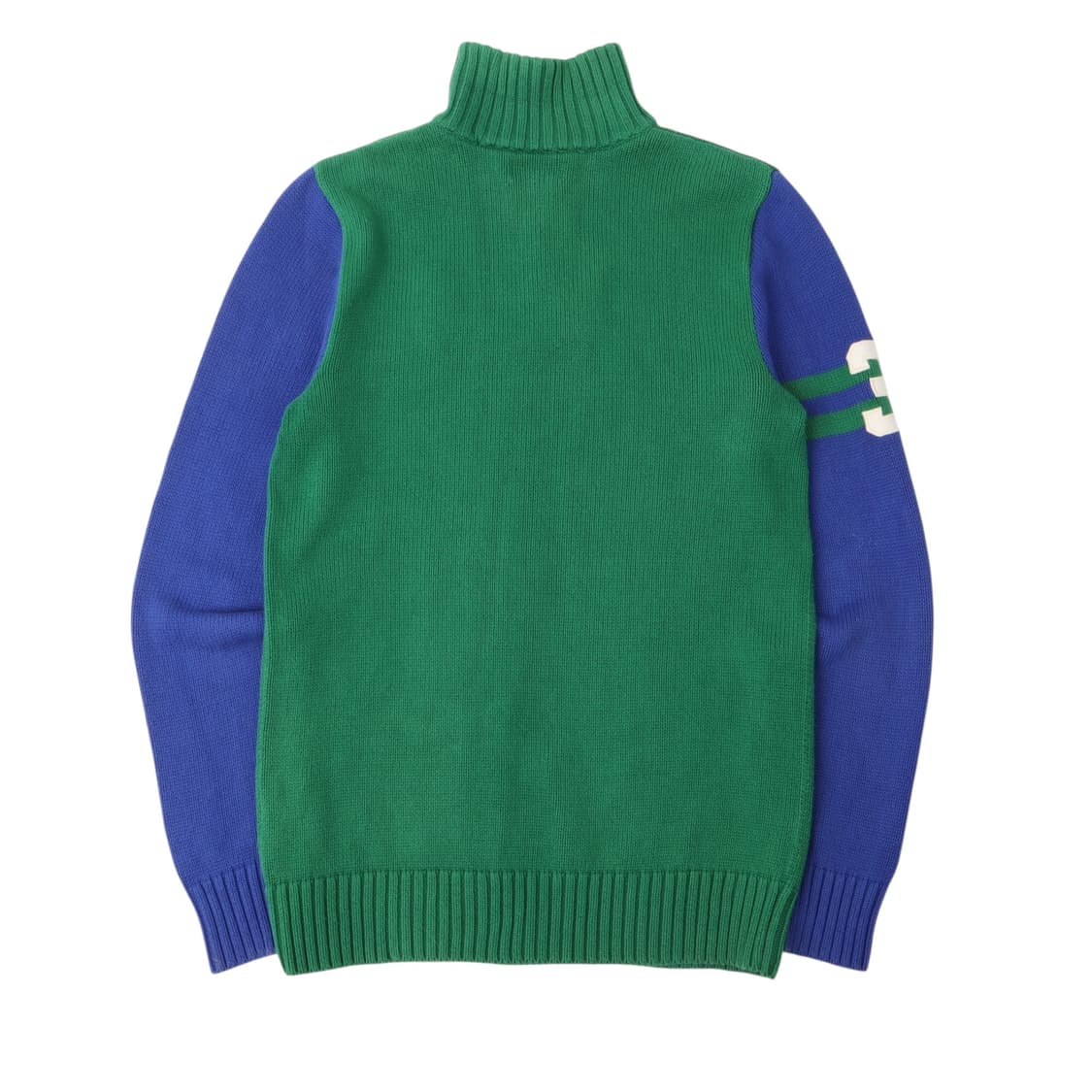 폴로 랄프로렌 빅포니 그린 투톤 하프집 니트 상품이미지5