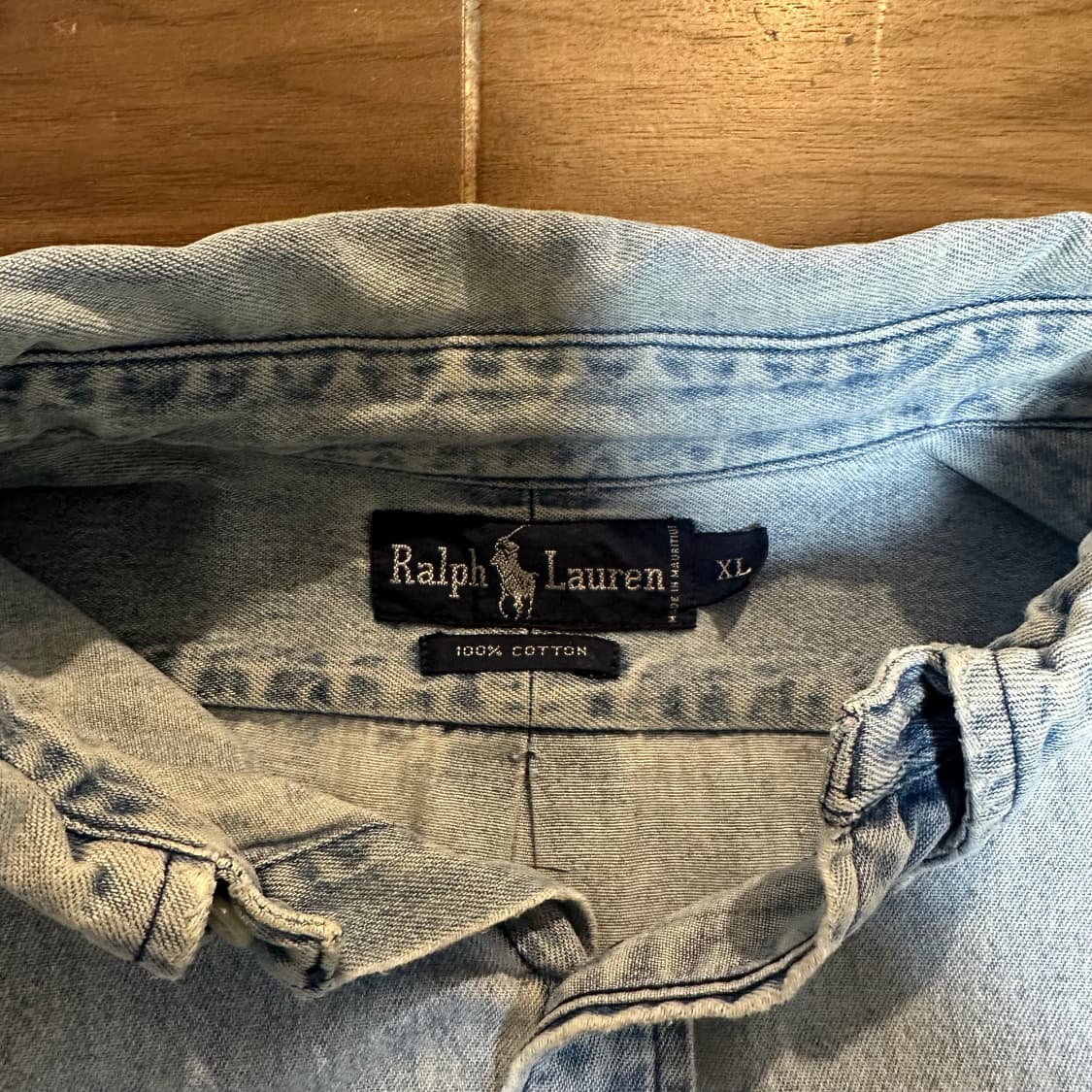 빈티지 폴로 데님셔츠 XL 상품이미지3
