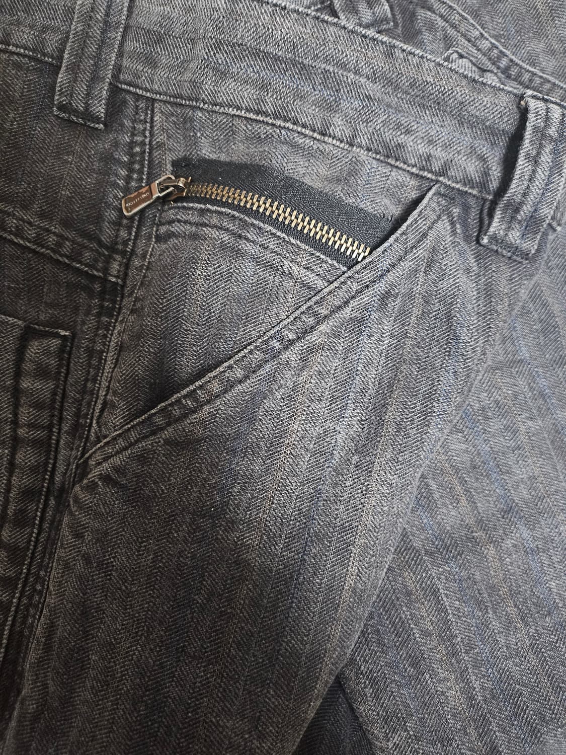 베르사체 컬렉션 데님 스트라이프 팬츠 상품이미지1