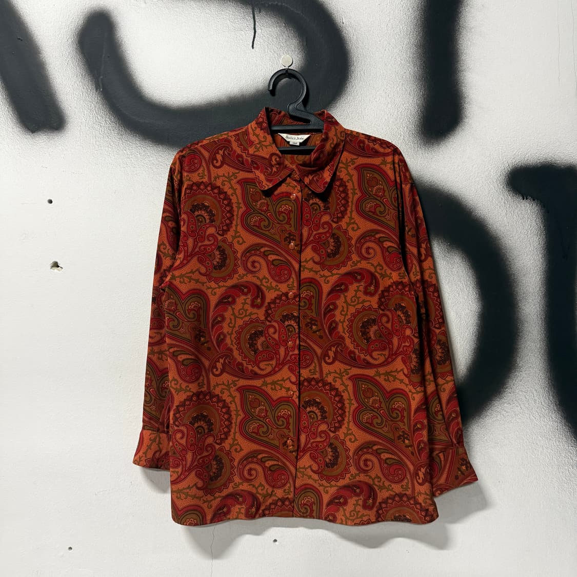 VTG 세인트 조이 페이즐리 패턴 긴팔 셔츠 상품이미지1