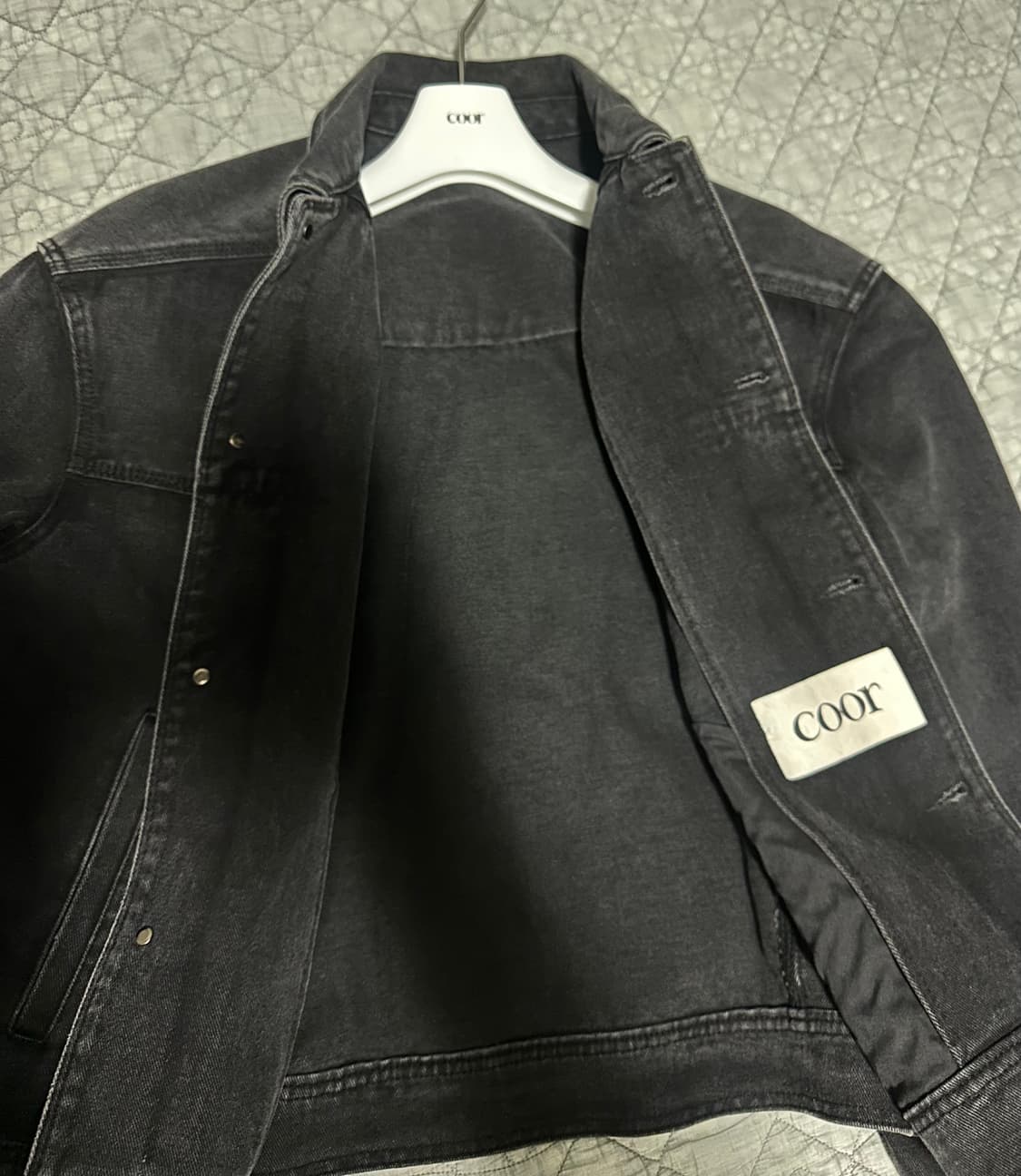 쿠어 / 페이디드 워싱 트러커 자켓 블랙 / L 상품이미지4