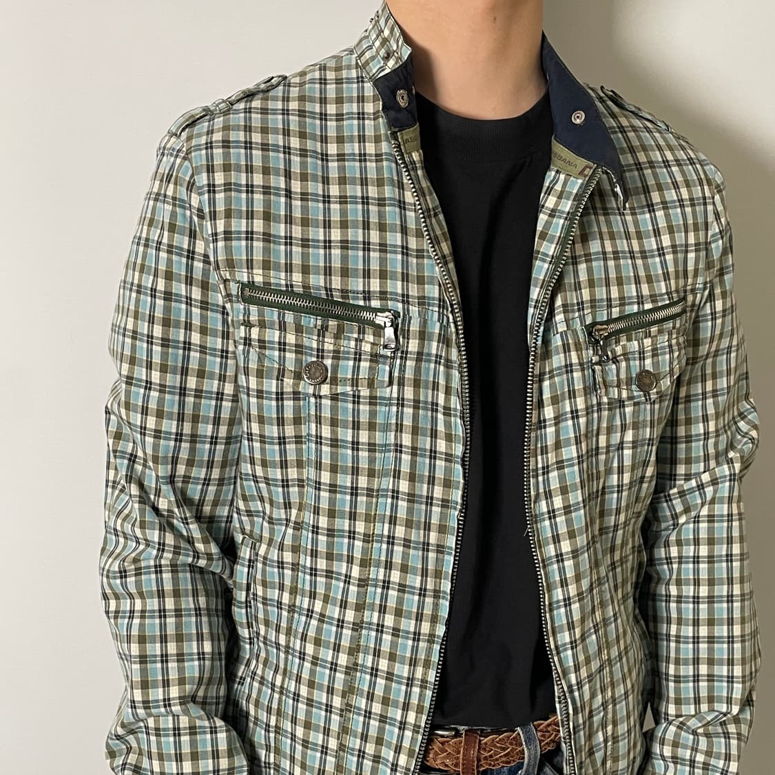 돌체엔가바나 체크 헤링턴 자켓 (on.671)   상품이미지2