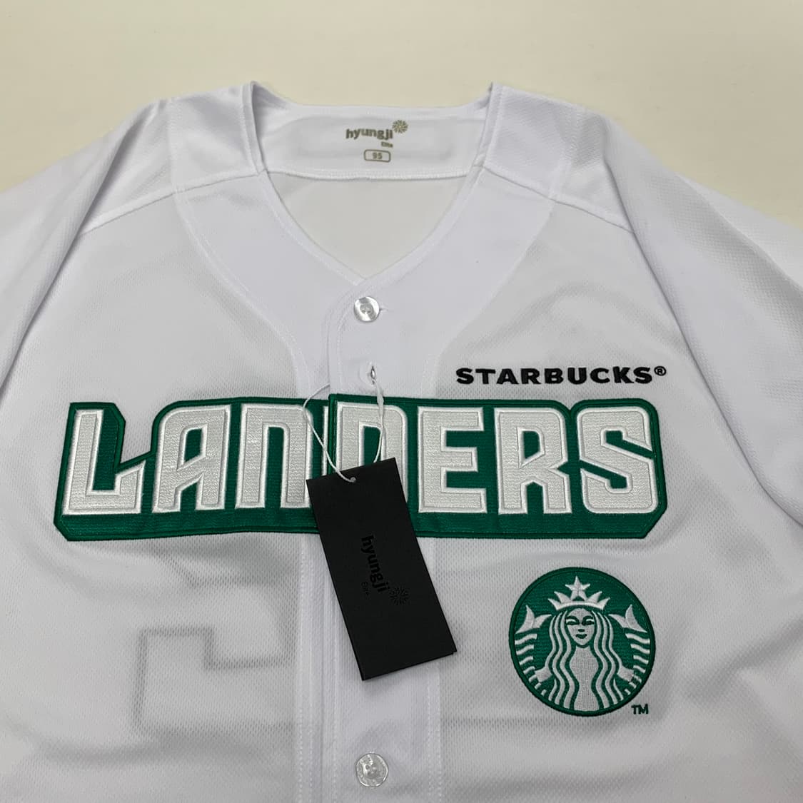 SSG 랜더스 스타벅스 22주년 한정판 야구유니폼 반팔 져지 (95) 상품이미지4