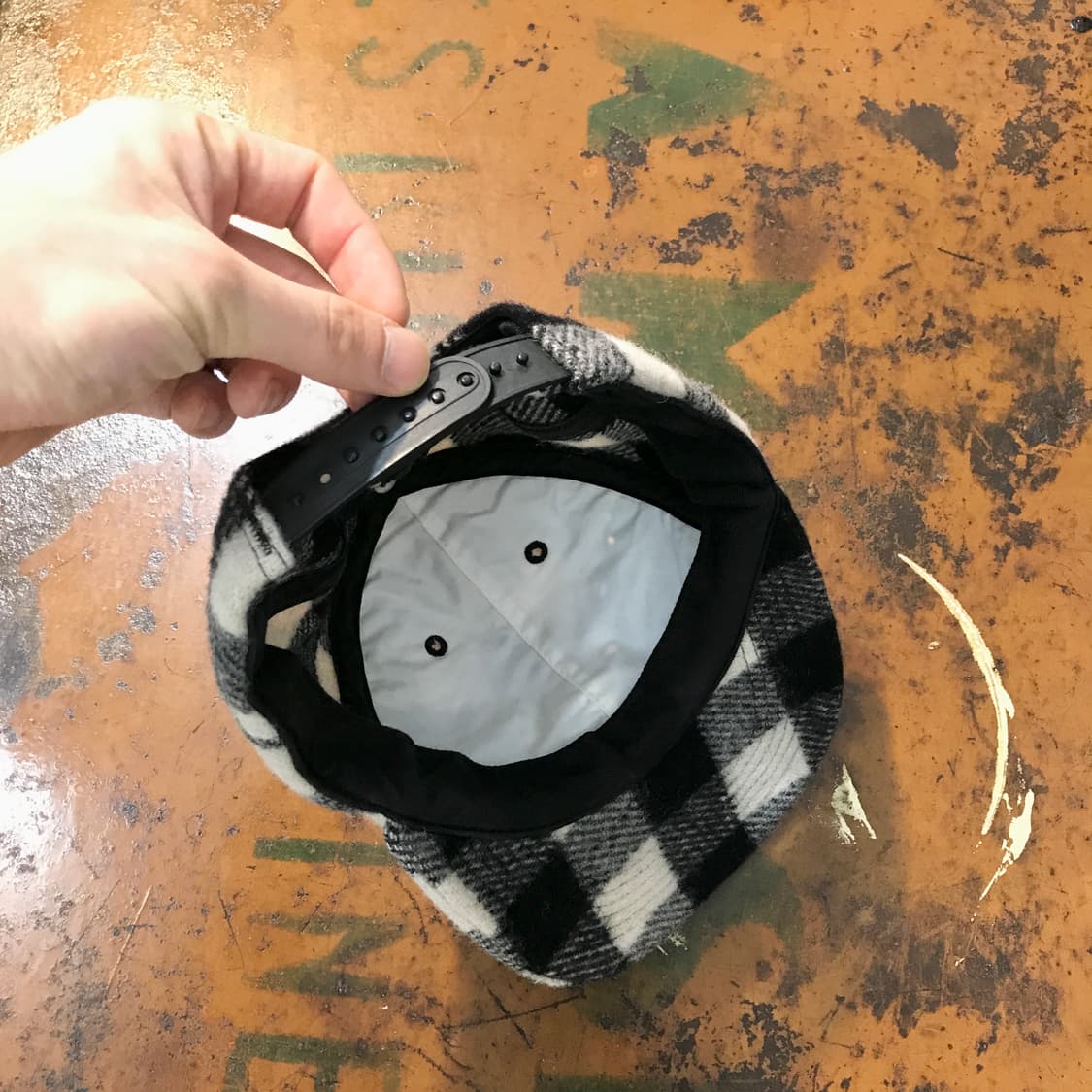 슈프림 블랙 아이보리 보더 체크 볼캡 캠프캡 남녀공용 상품이미지4