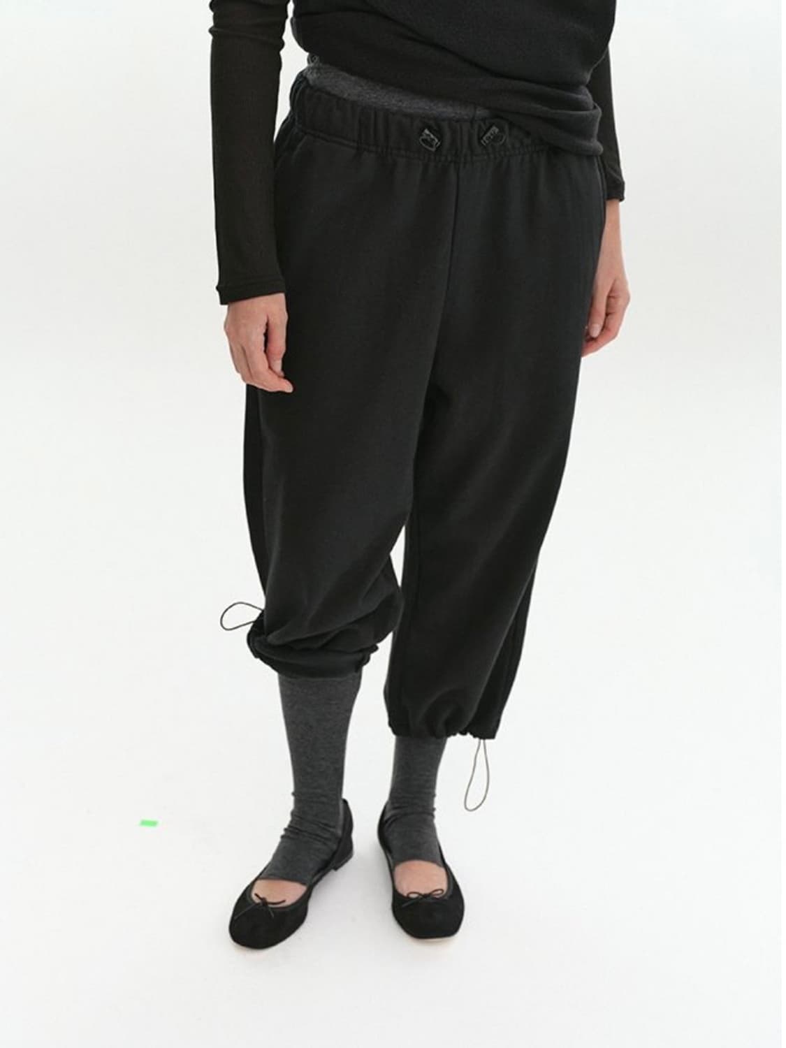 리포스 크롭 조거 팬츠 블랙 s repos 상품이미지3