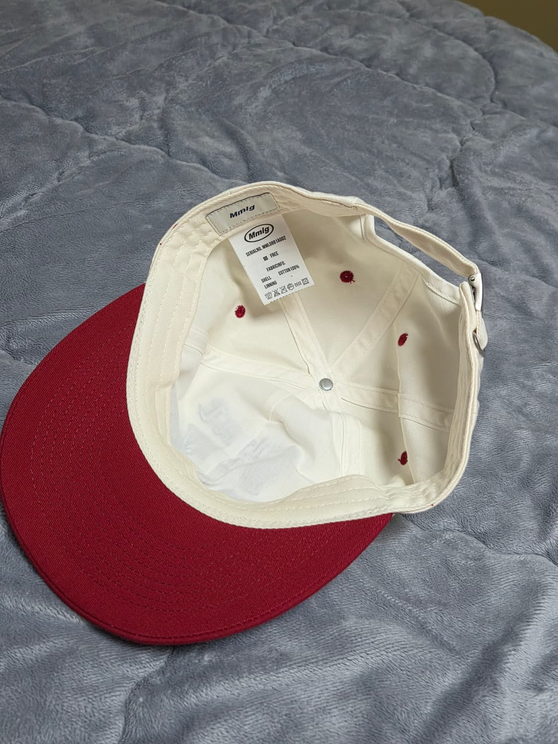 [F] Mmlg Chat Play Casual 볼캡 아이보리/레드 상품이미지3