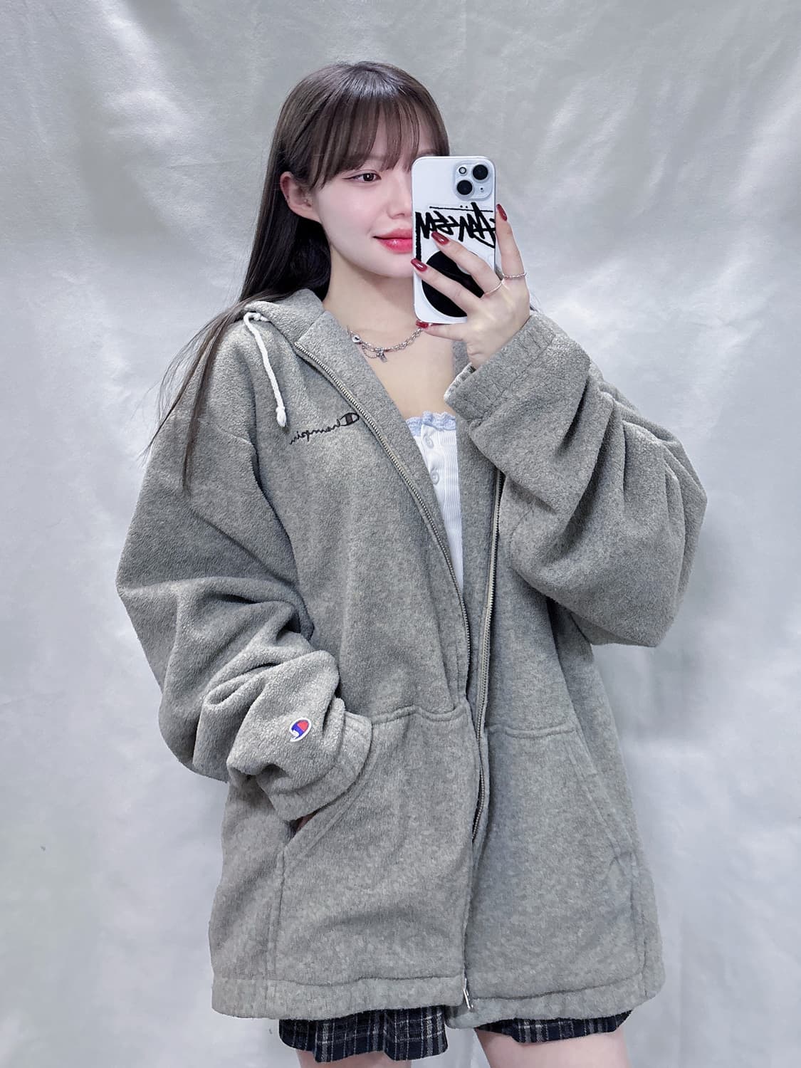 챔피온 90‘s 오버핏 후리스 집업  상품이미지3