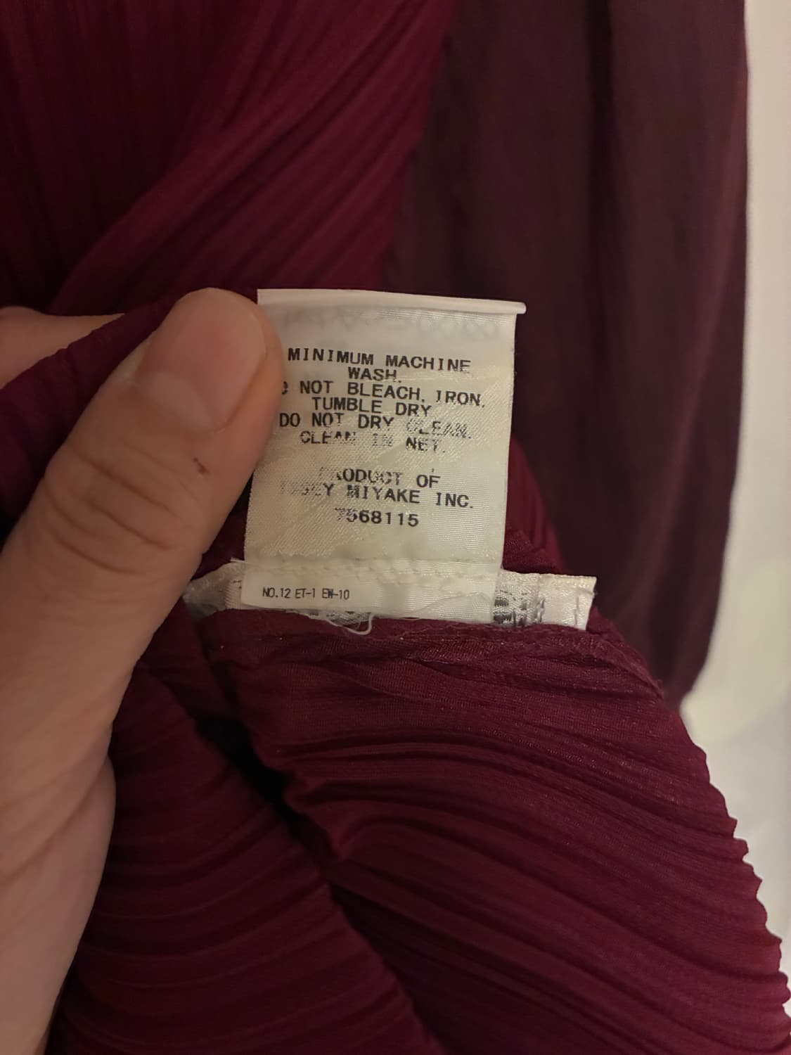 Pleats Please Issey Miyake — 버건디 플리츠 튜닉 상품이미지4