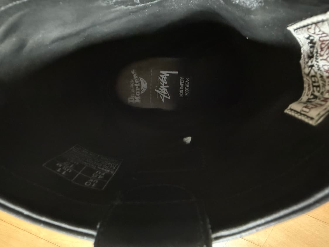 닥터마틴x스투시 2295 데콘 블랙 와나마 레더 부츠 블랙 [UK10] 상품이미지4