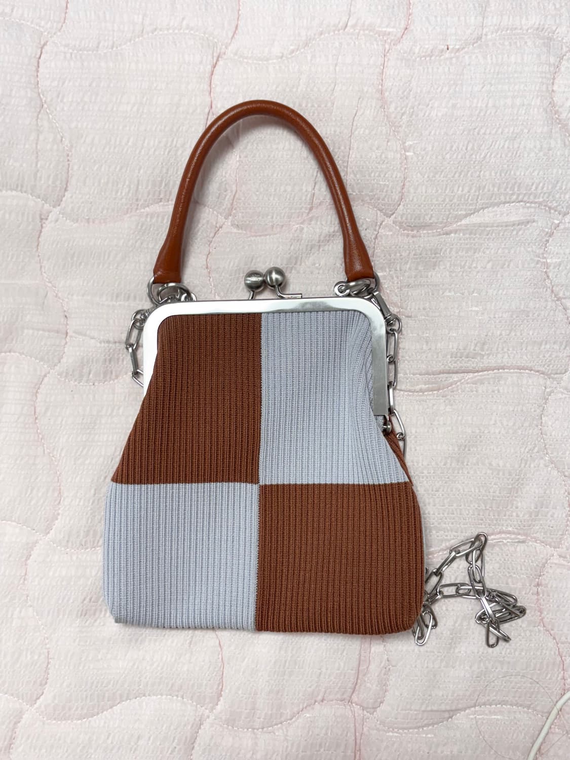 마지셔우드 BOLITA FRAME BAG_brown/skyblue 상품이미지3