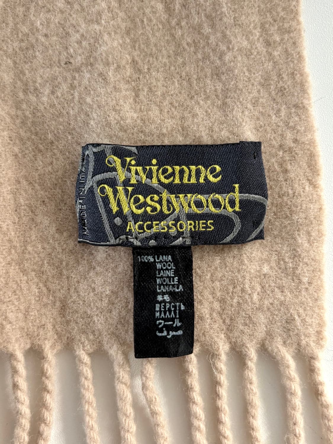 Vivienne Westwood 비비안웨스트우드 울 베이지 머플러 상품이미지9