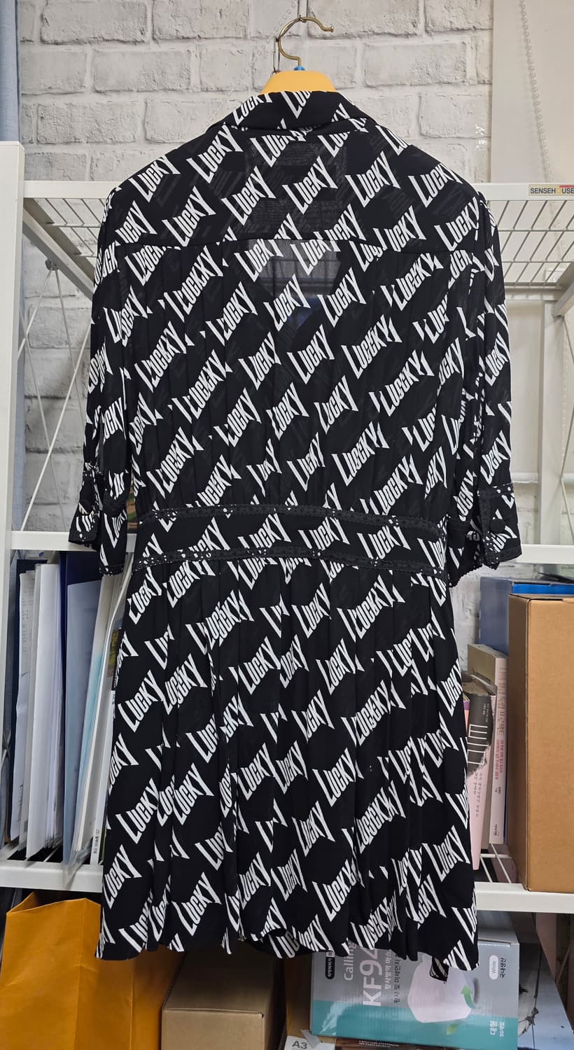 럭키슈에뜨 미니원피스 55~슬림66 럭키 프린트 반팔원피스 WM49 상품이미지4