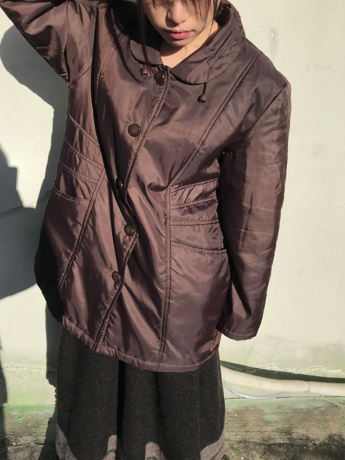 다크브라운 패딩코트 상품이미지4