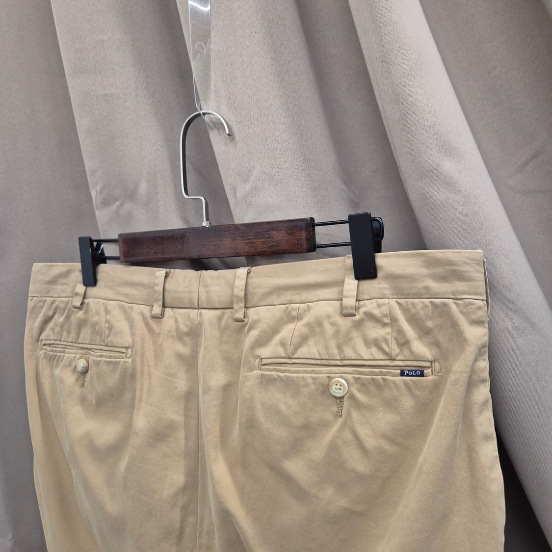 폴로 테일러드 슬림핏 피마 코튼 바지 34 상품이미지4