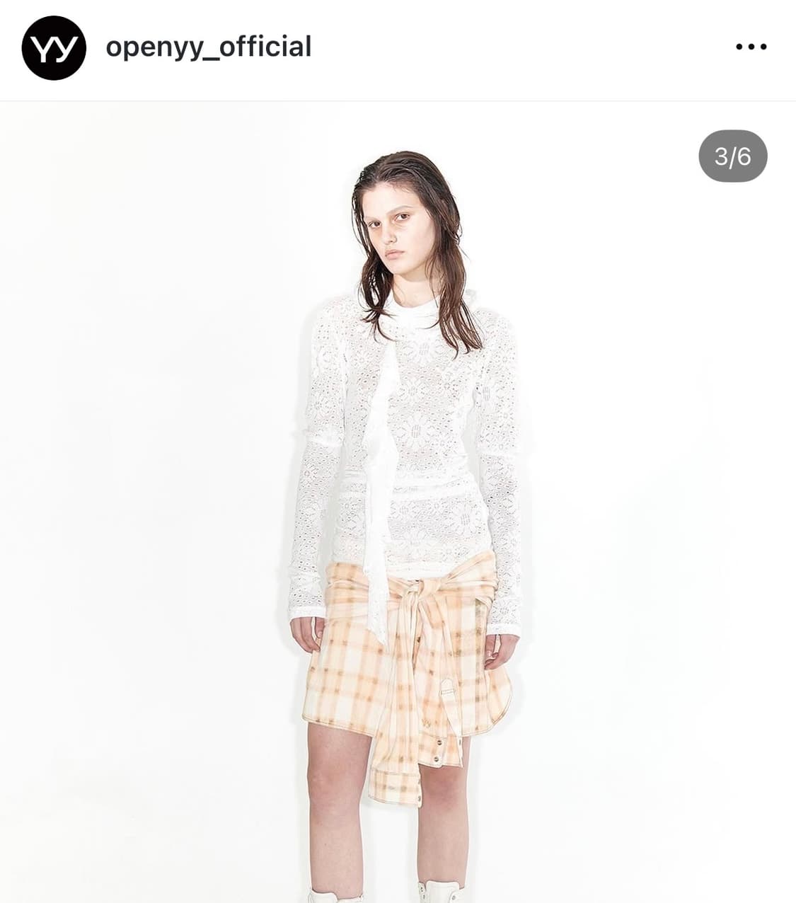 Open Yy 체크 셔츠 치마 상품이미지2