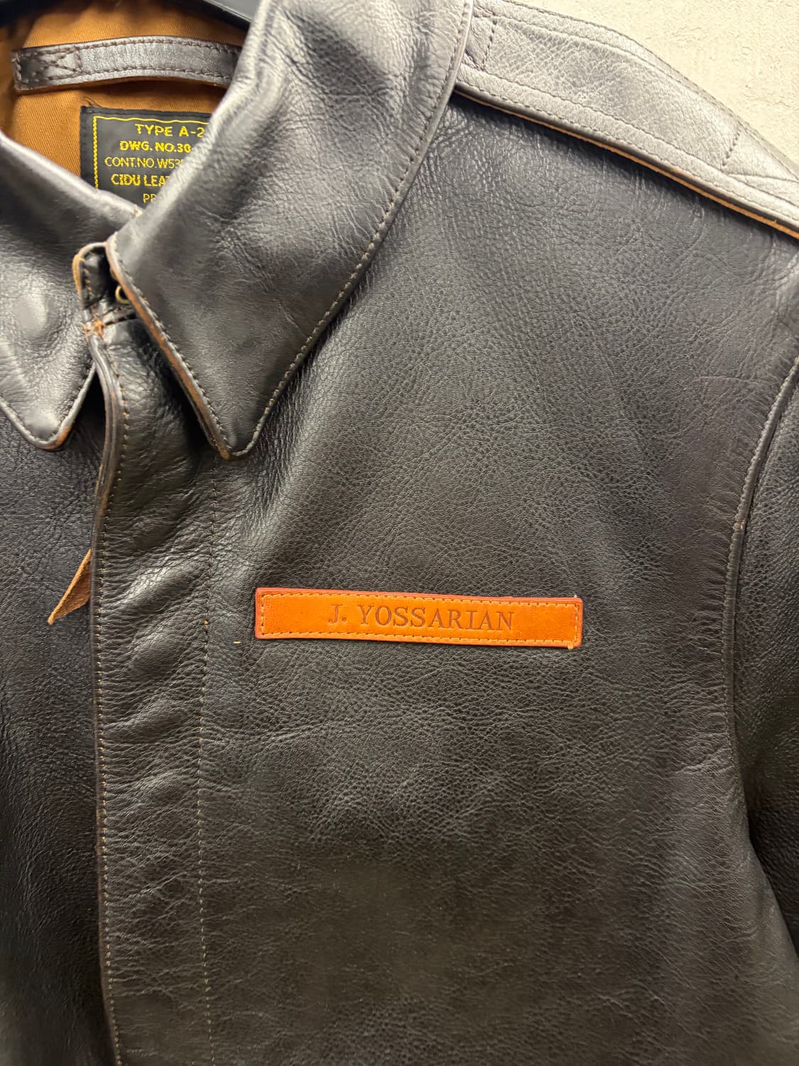 CIDU A-2 가죽 항공 자켓 38사이즈 상품이미지3