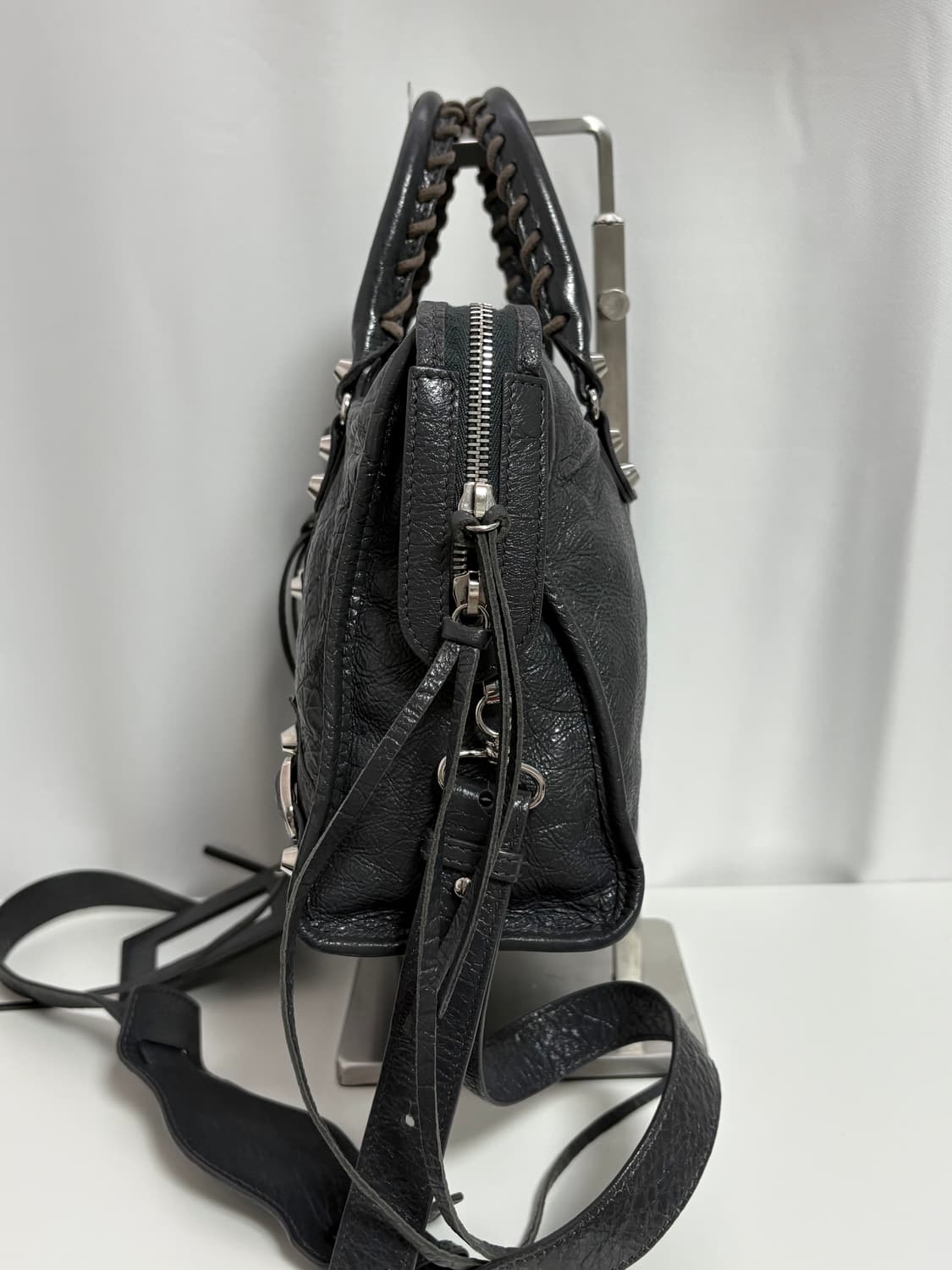 발렌시아가 시티 모터백 그레이 스몰 상품이미지9