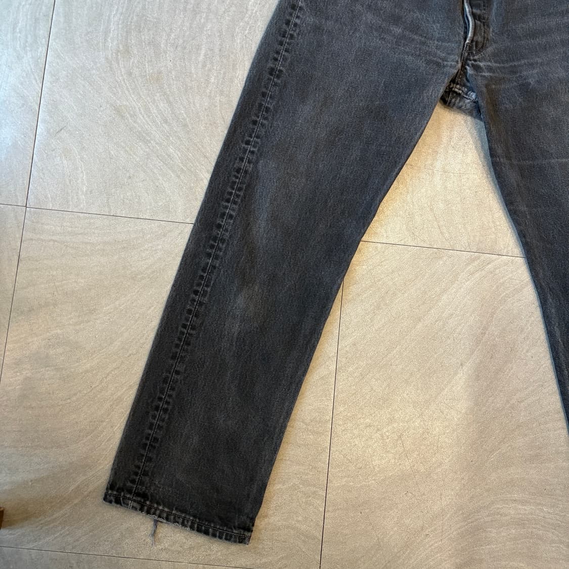 리바이스 01년대 미국 생산 501 데님 블랙 팬츠 상품이미지2