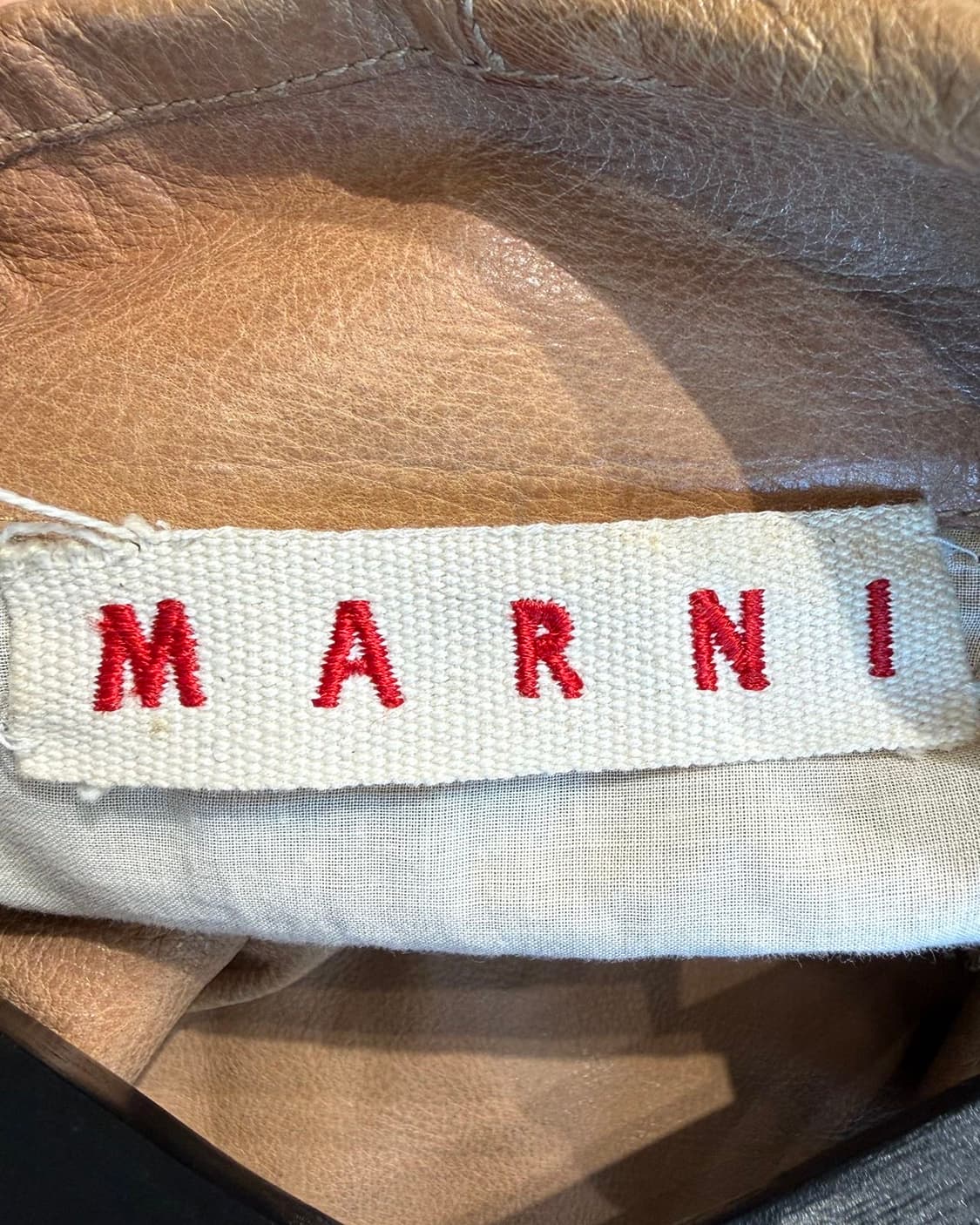 마르니 브라운 레더 라이더 자켓  상품이미지8