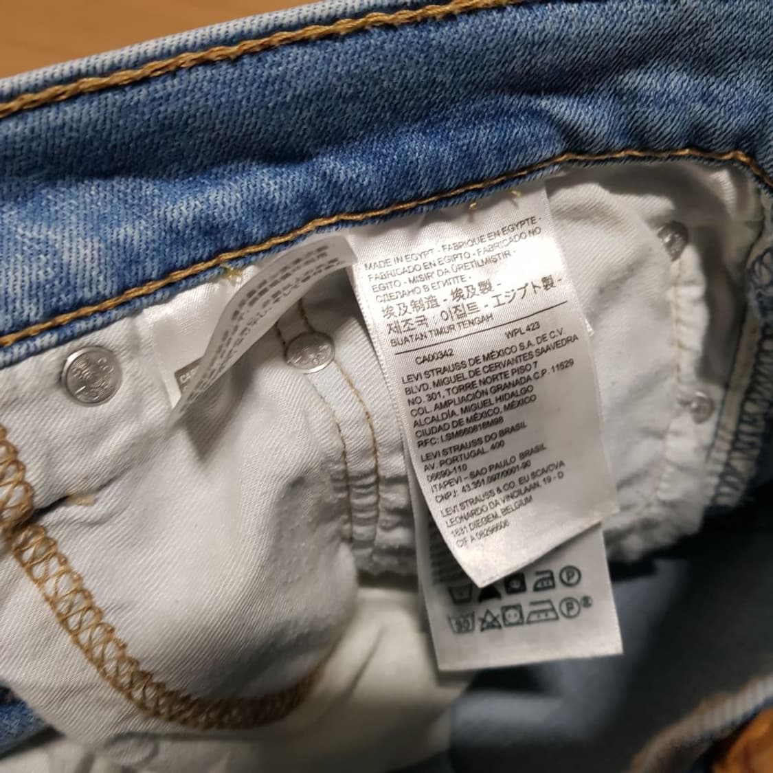 34인치 / 리바이스 504 /연청 슬림데님/와박317  상품이미지2