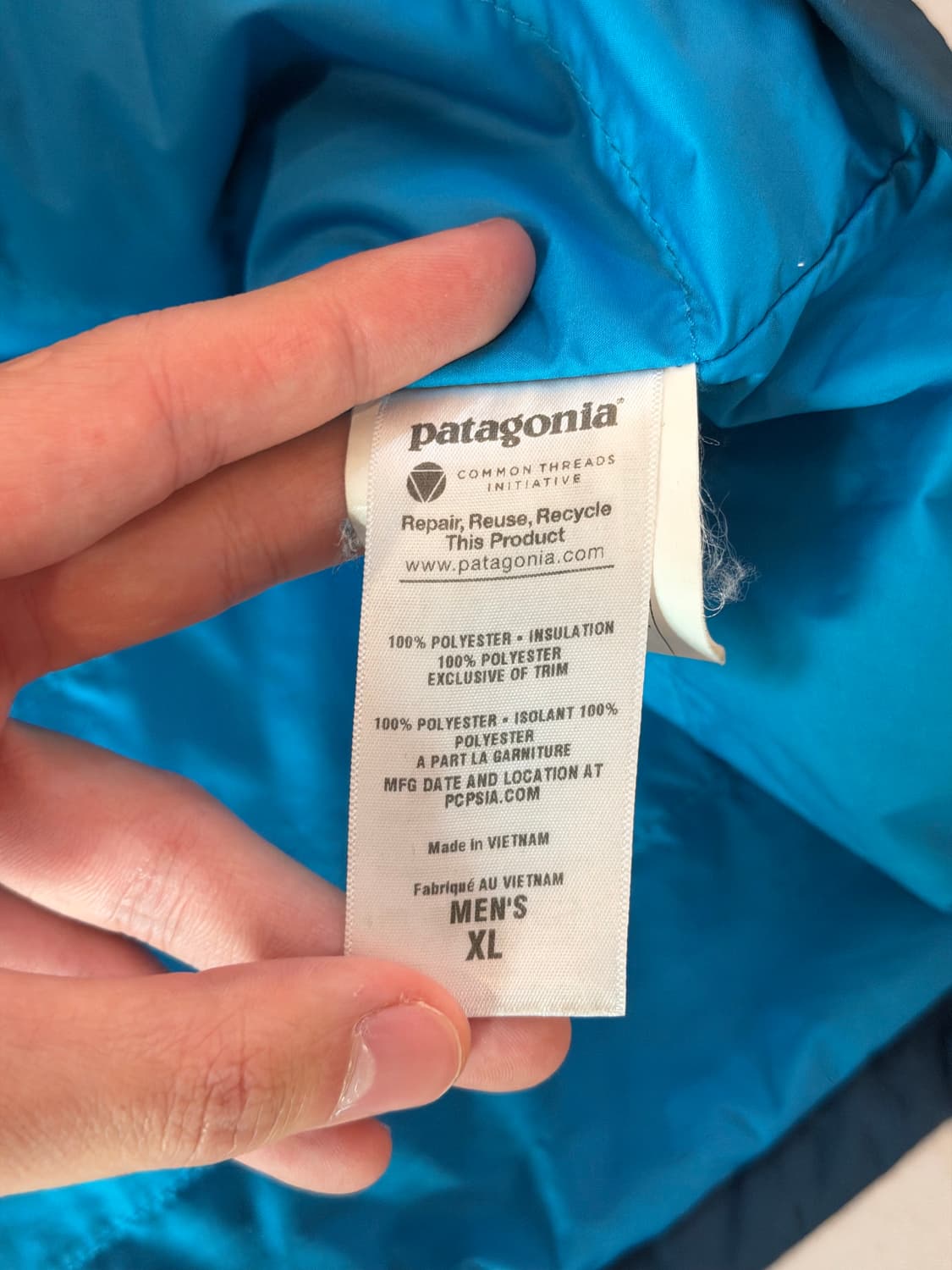 파타고니아 경량패딩 태스커 자켓 블루 상품이미지6