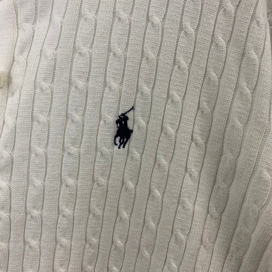 폴로 랄프로렌 화이트 꽈배기 니트 가디건 상품이미지4